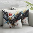 thumbnail image 3 of Orinice Eagle Graphic Decorative Throw Pillow Cover for Home Decor - Durable Cotton Linen Fabric - 1PC 22x22in, 3 of 5
