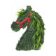 thumbnail image 2 of Corona navideña con cabeza caballo, corona artificial, guirnalda navideña rústica, decoración con cabeza caballo para festivales y fiestas., 2 of 8