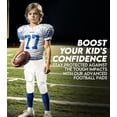 thumbnail image 5 of Exxact Sports Battle 7-Pad Youth Football Girdle with Cup Pocket, Lightweight Padded Compression Shorts with Integrated Ultra Flex Pads, Boys Girdle Football (Black, YM), 5 of 7