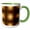Green/White, variant on 3drose, Brown, Red, and Yellow Abstract., 15oz Two-tone Yellow Mug