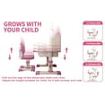 thumbnail image 5 of Dapmiu Kids Adjustable Study Desk & Breathable Spine-Care Chair Set, Safer Curved Table Edge Design Pink, 5 of 6