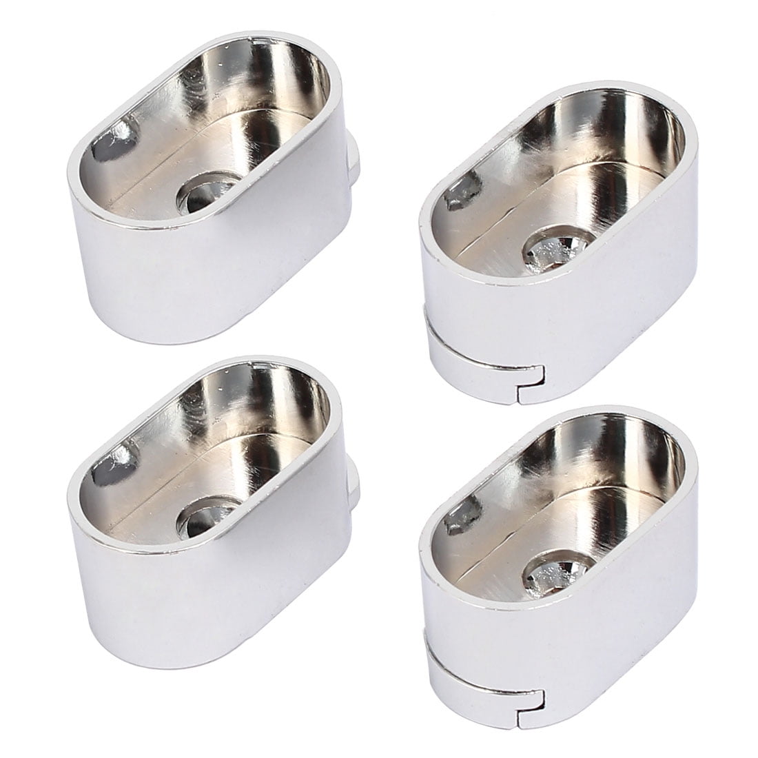 Wardrobe Closet Oval Shaped Rod Rail End Flange Supports Holder