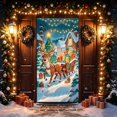 thumbnail image 5 of Yyuenw Christmas Door Tapestry Xmas Front Door Hanging Decor Holiday Party Cloth Door Curtain For Home Front Door Bedroom Wall Indoor Xmas, 5 of 9