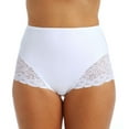 thumbnail image 3 of Hanes X054 Bali Moderate Control Lace Leg Brief 2-Pack Medium 2 White, 3 of 4