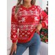 thumbnail image 2 of Suéter navideño feo para mujer, con estampado de renos y copos de nieve, para Navidad, fiestas de Nochevieja, festivo, 2 of 4