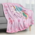 thumbnail image 7 of Unicorn Blanket for Girls, Unicorns Gifts Unicorn Throw Blankets Flannel Soft Warm Plush Blanket for Girls Kids Women for All Season Bed Couch Living Room Decor(30"x40"), 7 of 7
