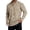 Khaki, variant on Sweatshirt Men Long Sleeve Striped Zippered Collar Mens Performance Polos,GN1,M