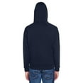 thumbnail image 2 of Adult Rugged Wear Thermal-Lined Full-Zip Fleece Hooded Sweatshirt - NAVY/ HTHR GRY - L, 2 of 3