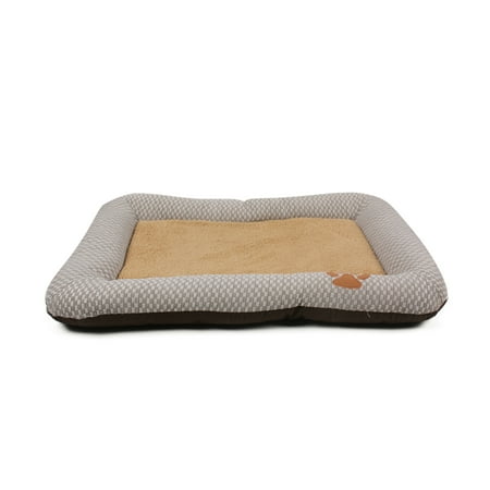UPC: 0858342600378 | Pet Life ® Neutral Carpentry Fashion Designer Nano-Silver Anit-Bacterial Pet Dog Bed Lounge