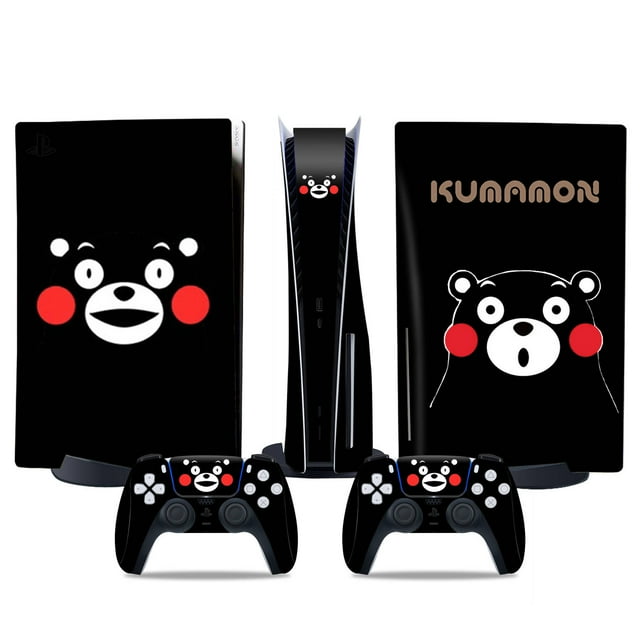 PS5 optical drive version sticker, cool PS5 skin,controller handle,for PS5 console and controller,Adorable Sticker,Cute skin,Cartoon anime,Kumamon