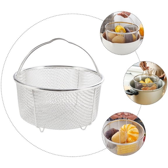 SEWCHICS Stainless Steel Frying Basket for Deep Fryer Accessories, Kitchen Fry Basket, Easy to Clean, 1 Piece