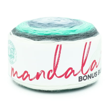 UPC: 0842093131939 | Lion Brand Yarn Mandala Bonus Bundle Genie Self-Striping Light Acrylic Multi-color Yarn 1 Pack
