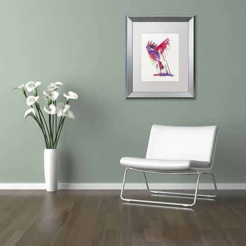 Trademark Fine Art 'The Great Emerge' Canvas Art by Robert Farkas, White Matte, Silver Frame