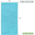 thumbnail image 3 of Mocassi Turkish Cotton Jumbo Bath Towel, 1-Piece, 35" x 70", Highly Absorbent - Soft Bathroom Towel, Aqua, 3 of 5