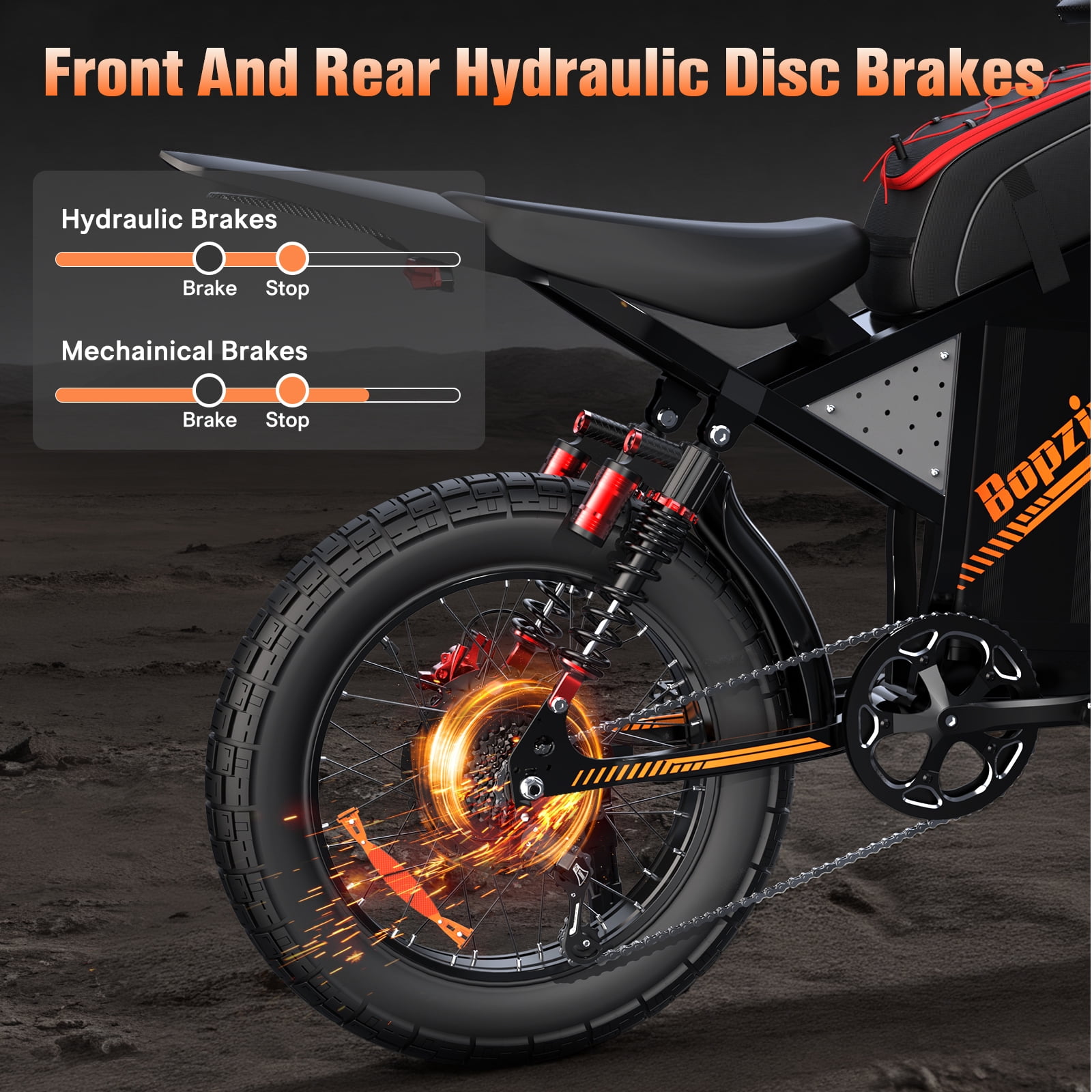 Peak 3000W Electric Dirt Bike for Adults,60V 35AH Max 37-68Miles & 45 MPH Ebike,20’’ Fat Tire 7 Speed Off -Road Mountain Bike UL2849