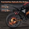 thumbnail image 6 of Electric Dirt Bike for Adults -Peak 3000W 45Mph,60V 35AH Electric Motorcycle,68Miles,Full Suspension,20’’ Fat Tire 7 Speed E-Mountain Bike, 6 of 8