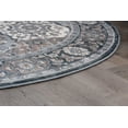 thumbnail image 5 of Madison Traditional 5' x 7' Oval Gray and Cream Polypropylene Indoor Area Rug, 5 of 9