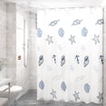 thumbnail image 1 of shower curtain waterproof and mildew-proof shower curtain small shell single curtain 120 width * 200 height [send hanging ring], 1 of 1