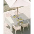 thumbnail image 3 of 60x84 Inch Outdoor Tablecloth with Umbrella Hole Zipper Rectangle Yellow Fruit Rectangular Tablecloths Outside Waterproof Vintage Country Leaves Berries Blue Plants Patio Table Cover for Picnic Party, 3 of 8
