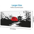 thumbnail image 4 of Black White Red Mouse Pad 31.5x11.8 Inch XL Large Gaming Extended Mousepad Big Desk Pad Stitched Edges Rubber Keyboard Mat for Office Desktop, 4 of 5