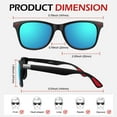 thumbnail image 6 of LINVO Men's Retro Polarized Sunglasses for Men  UV400 with Rivets for Fishing Hiking Driving-2 Pairs, 6 of 7