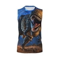 thumbnail image 6 of Picia Starry Night Charging Dinosaur mens Cotton Tank Undershirts , Moisture-wicking Ribbed Tanks, Lightweight Cotton Tank Undershirts-Large, 6 of 8