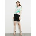 thumbnail image 6 of Womens Tie Dye Printed Stripe V-Neck Stretch Short Sleeve Casual Loose Tops T-shirts, 6 of 6