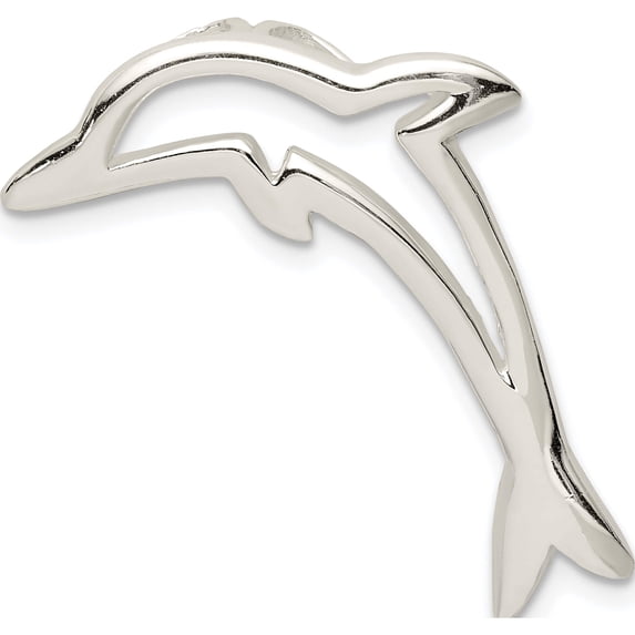 Sterling Silver Dolphin Chain Slide Made In Thailand qp5361