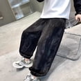 thumbnail image 6 of CONROSES Kids Boys Casual Pants Wide Leg Baggy Pant for Child Graphic Elastic Waist Cozy Jogger Trousers with Pockets, 6 of 6