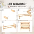 thumbnail image 3 of 48 Bottle Wine Rack, Stackable Bamboo Wood Wine Storage - 6 Tier Floor Standing Wine Holder Display Shelf for Kitchen, Bar, Cellar - Natural Finish, 3 of 7