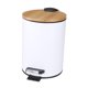 thumbnail image 1 of Cubo de basura con tapa de bambú, organizador para oficina y dormitorio. 3L Blanco, 1 of 9