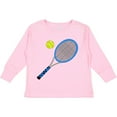 thumbnail image 3 of Inktastic Blue Tennis Racket and Ball Boys or Girls Long Sleeve Toddler T-Shirt, 3 of 5