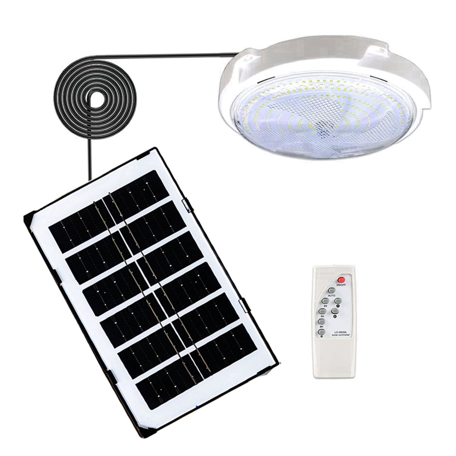 Doolland Solar Porch Ceiling Lights Outdoor, Solar Gazebo Lights Indoor