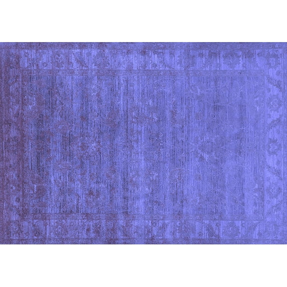 Ahgly Company Indoor Rectangle Oriental Blue Industrial Area Rugs, 4' x 6'