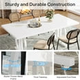 thumbnail image 6 of Tribesigns Dining Table Seats 4-6, 63 in. Kitchen Table Dinner Table with Heavy Duty Metal Frame, Large Executive Desk Computer Desk for Home Office, 6 of 6