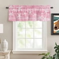 thumbnail image 2 of Kitchen Valances for Window, Watercolor Ocean Life Starfish Light Filtering Rod Pocket Valance Curtain, Retro Pink Stripe Back Short Curtains Window Topper for Bedroom Bathroom Living Room 42x12in, 2 of 9