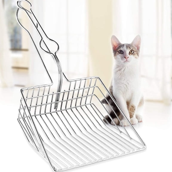 Stainless Steel All Metal Cat Litter Deep Durable Pet Waste Cleaning Tool