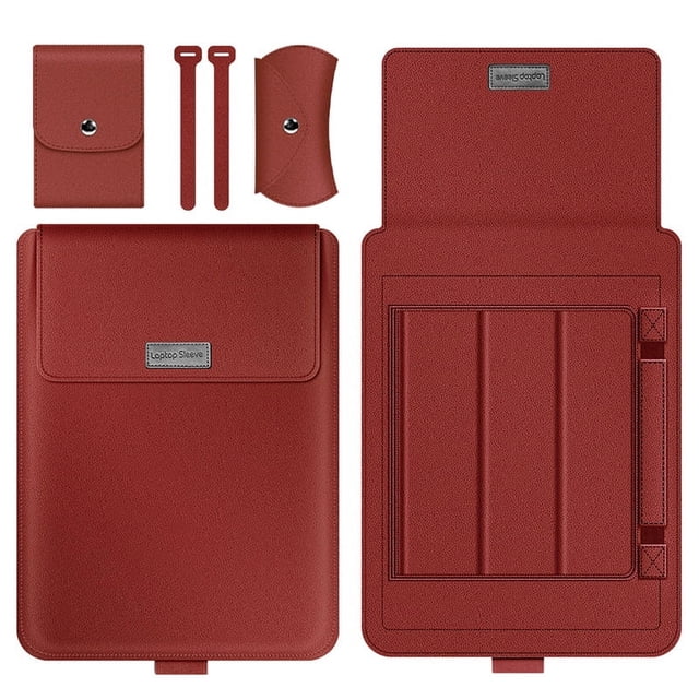 For Apple Notebook Protective Cover 13-inch Inner Bag Huawei 14-inch Computer Bag 16-inch Leather Bag with Bracket