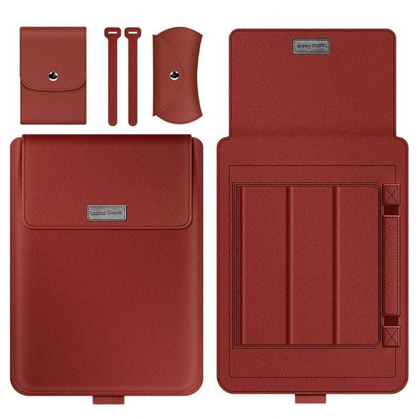 Funda protectora para portátil Apple de 13 pulgadas, bolsa interior para ordenador Huawei de 14 pulgadas, bolsa de cuero de 16 pulgadas con soporte