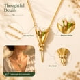 thumbnail image 6 of Flower Vase Necklace, DIY Wearable Flower Holding Necklace, Flowers Bouquet Necklace Pendant to Insert Dried or Real Blooms, Mothers Day Jewelry Gifts Graduation Gifts for Daughter, 6 of 8