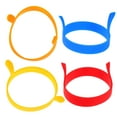thumbnail image 3 of 4pcs Silicone Egg Rings Food Grade Egg Cooking Rings Kitchen Fried Egg Mold, 3 of 9