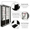 thumbnail image 5 of Red Lantern 7 ft. Tall Cherry Blossom Shoji Sliding Door Kit - Black, 5 of 7