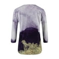 thumbnail image 5 of TIMIFIS Blouses d'Été/automne pour Femmes, Blouses Imprimées Décontractées à Manches Trois-Quarts Col Rond - Automne, 5 of 5