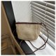 thumbnail image 5 of Granjero Gordo Bolso de mano tejido y bolsas de cosméticos, bolso de mano tejido elegante de playa de verano, bolso de hombro de 6,29 x 2,16 x 5,51 pulgadas (marrón), 5 of 5