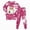 Pink, variant on Zuwimk Halloween Little Girl Boys' Pajamas Sets Cute Graphic Toddler Pjs Kids Sleepwear Fall Winter,Y028-Yellow