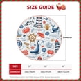 thumbnail image 4 of Bingfone Christmas Tree Skirt Mat Christmas Decoration Interior 30"-Watercolor Nautical, 4 of 8