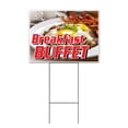 thumbnail image 1 of Breakfast Buffet (18" x 24") Yard Sign, Includes Metal Step Stake, 1 of 6