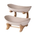thumbnail image 2 of Fruit Tray Basket Wooden Frame Stand Multi-layer Candy Snack Plate Fruit Shelf Table Decoration Buy 2 Save 10%, 2 of 2