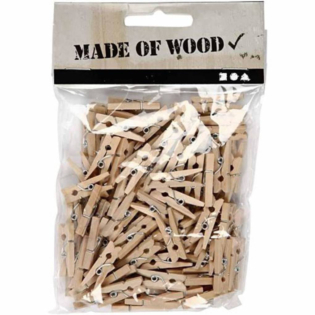 HOMSFOU 100pcs Mini Clothespins for Photos Clothes Clips Wooden Mini  Clothespins Wooden Clothes Pegs Photo Hanging Pegs Wooden Photo Clips  Colorful
