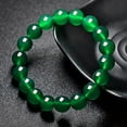 thumbnail image 3 of Pulsera de ágata verde natural - 14 mm - Código de modelo 9770 14 mm, 3 of 3